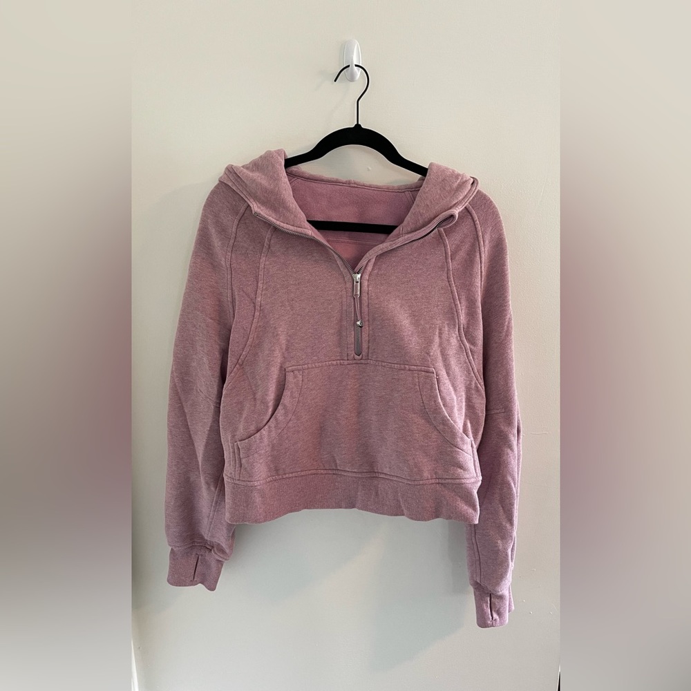 Dusty rose lululemon scuba oversized half-zip hoodie